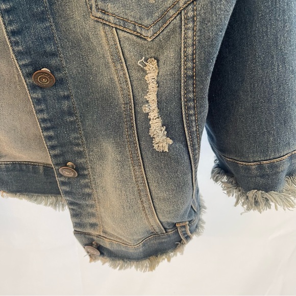 Distressed Girls S Cropped Jean Jacket NST - Picture 3 of 8